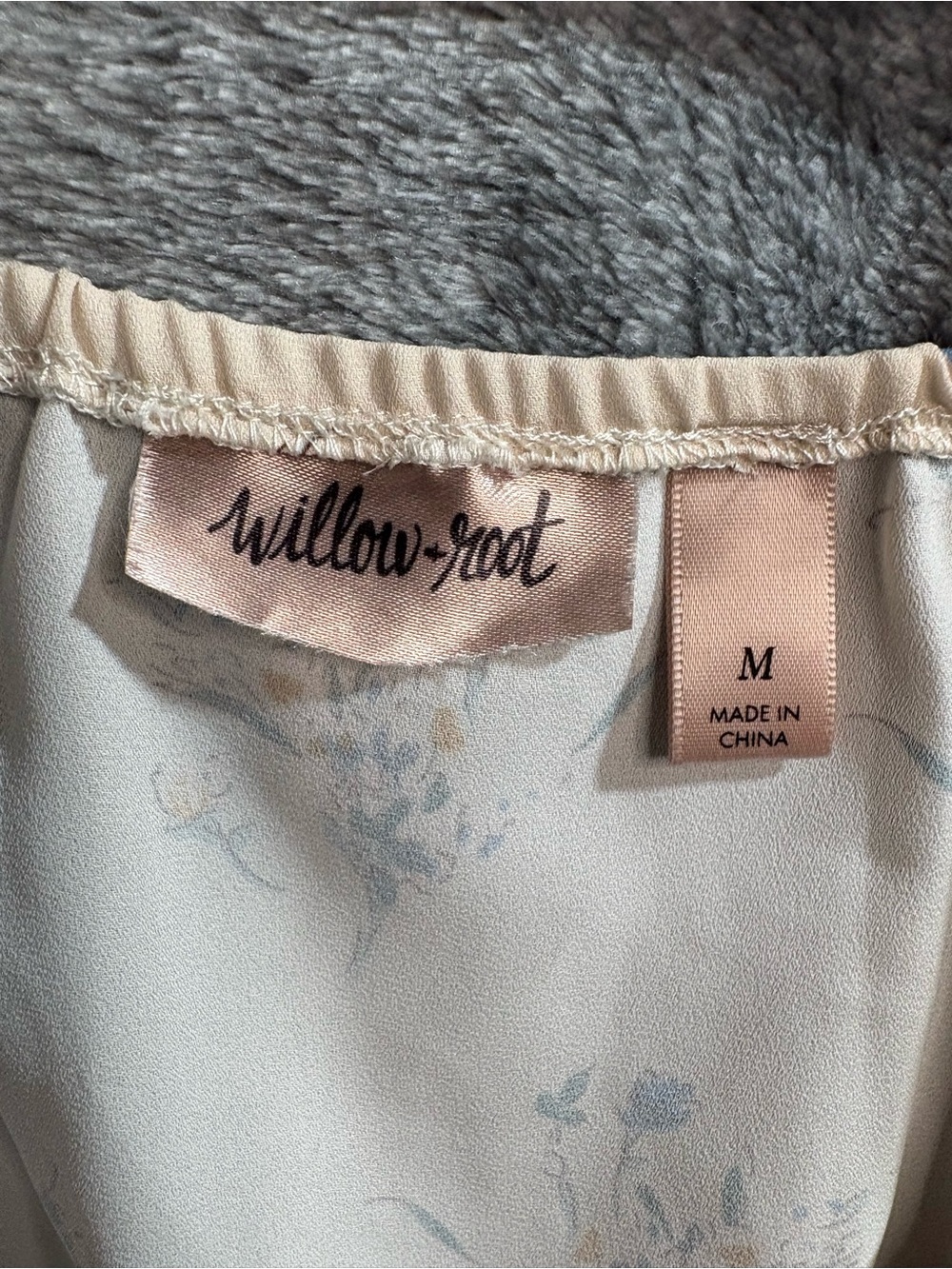 Floral Smocked Hem Crop Cami Top - Cream - Picture 4 of 4